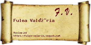 Fulea Valéria névjegykártya
